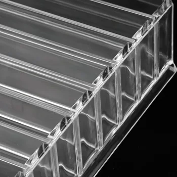 

8 Slots Clear Makeup Cosmetic Lipstick Eye Shadow Blusher Display Storage Box Case Tabletop Desk Organizer, Detachable