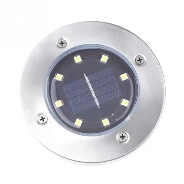 Solar Powered 2/3/4 LED Underground Waterproof Floor Buried Light Outdoor Lighting Solar Garden Decorative Lamp white warm