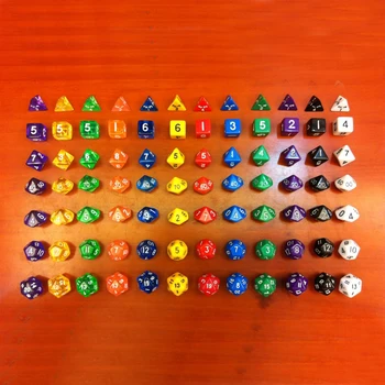 

Dungeons & Dragons 7 Pcs Set Creative RPG Dice DND Game Dice 16-20mm D4 D6 D8 D10 D12 D20