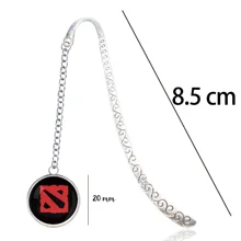 Игра DOTA 2 логотип металлическая Закладка булавка фигурка героя символ Художественная печать DOTA для блокнота Закладка для книг рождественские подарки веера Закладка