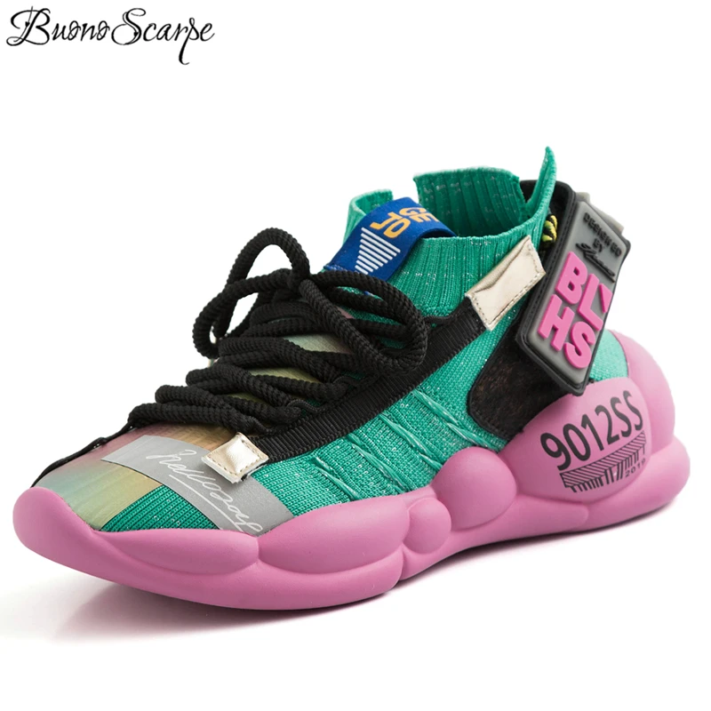 Buono Scarpe 2019 Women Sneakers New Arrival Corss-tied Flats Platforms Casual Shoes Woman Breathable Quality Sport Woman Shoes