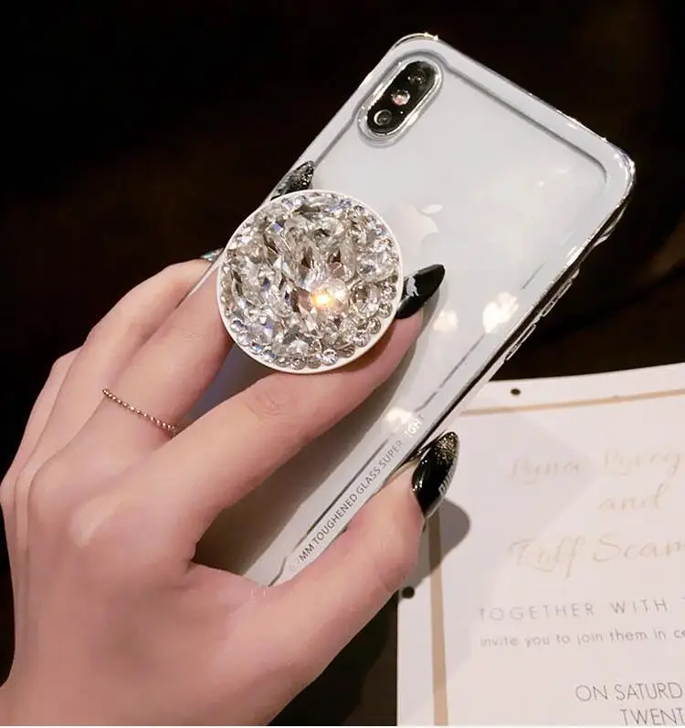 Diamond Expanding Stand and Grip Mobile Phone Holder Smartphone Desk Stand for Iphone XS Max Samsung Stretch Finger Ring Holder Diamond Expanding Stand and Grip Mobile Phone Holder Smartphone Desk Stand for Iphone XS Max Samsung Stretch Finger Ring Holder