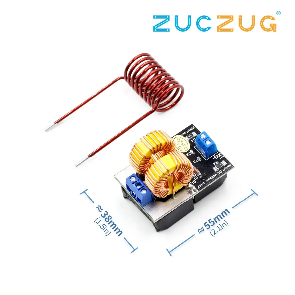 

5-12V 120W Mini ZVS Induction Heating Board Flyback Driver Heater DIY Cooker+ Ignition Coil