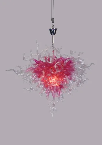 

Indian Style Bedroom Art Pink Glass Chandelier