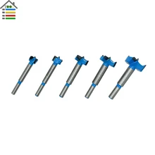5PC 15 35mm Forstner Tips Hinge Boring Bit Drill Set for Carpentry Wood Hole Cutter Auger