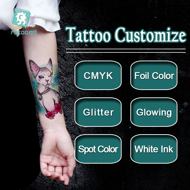 Customized Personalized Waterproof Temporary Tattoo Sticker DIY Tattoo Make Your Own Design Tatoo For Logo/wedding