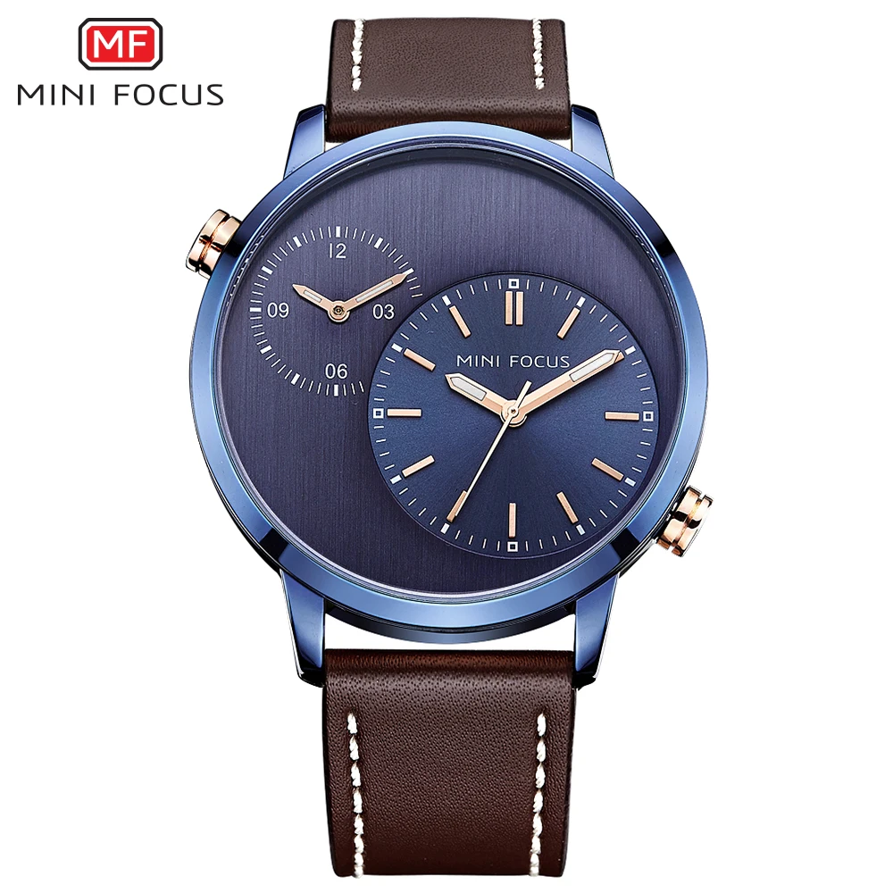 MINIFOCUS Creative Sport Men Watch Two Time Zone Quartz Wristwatches Brand Luxury Watch Men Leather Clock Men's Watch Relogio MINIFOCUS Creative Sport Men Watch Two Time Zone Quartz Wristwatches Brand Luxury Watch Men Leather Clock Men's Watch Relogio