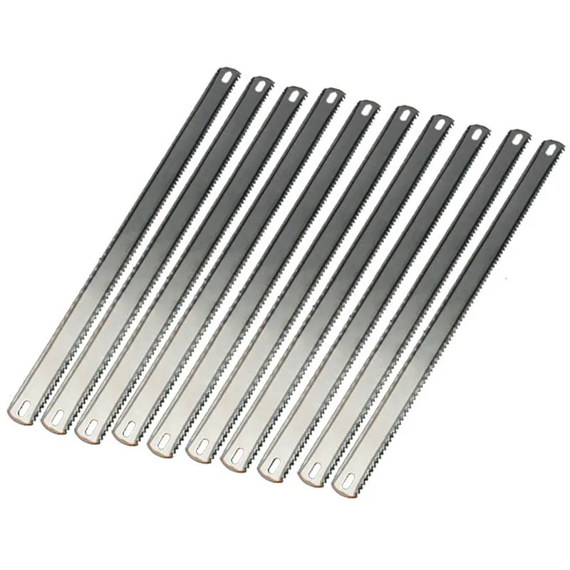 

10PCS Hacksaw Replacement Blades 8TPI/24TPI Double Teeth Fine Coarse Home DIY 12 Inch Wood and Metal Multifunction Hand Tools