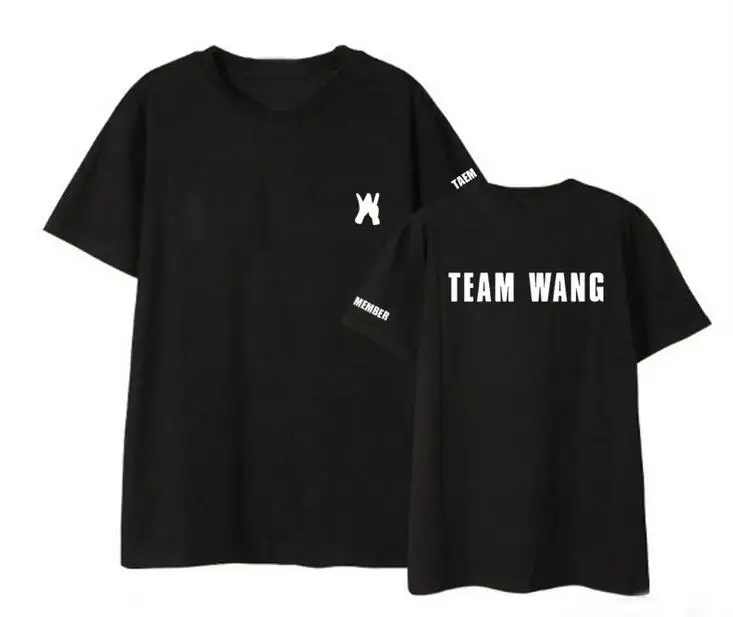 

Summer style got7 jackson team wang same printing o neck short sleeve t shirt i got7 kpop unisex loose t-shirt lovers top tees