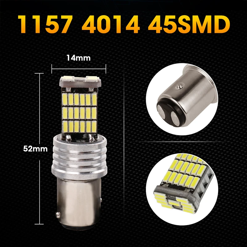 CARLitek 4 шт. BA15D Led 1157 p21/5 Вт luz led automovil автомобильный резервный стоп сигнал стояночный
