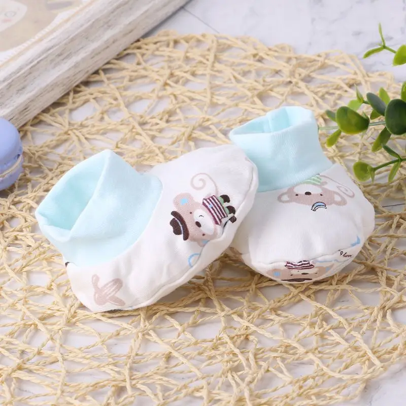 

1 Pair Cartoon Newborn Socks Protection Soft Blend Cotton Infant Baby Socks Cover Foot
