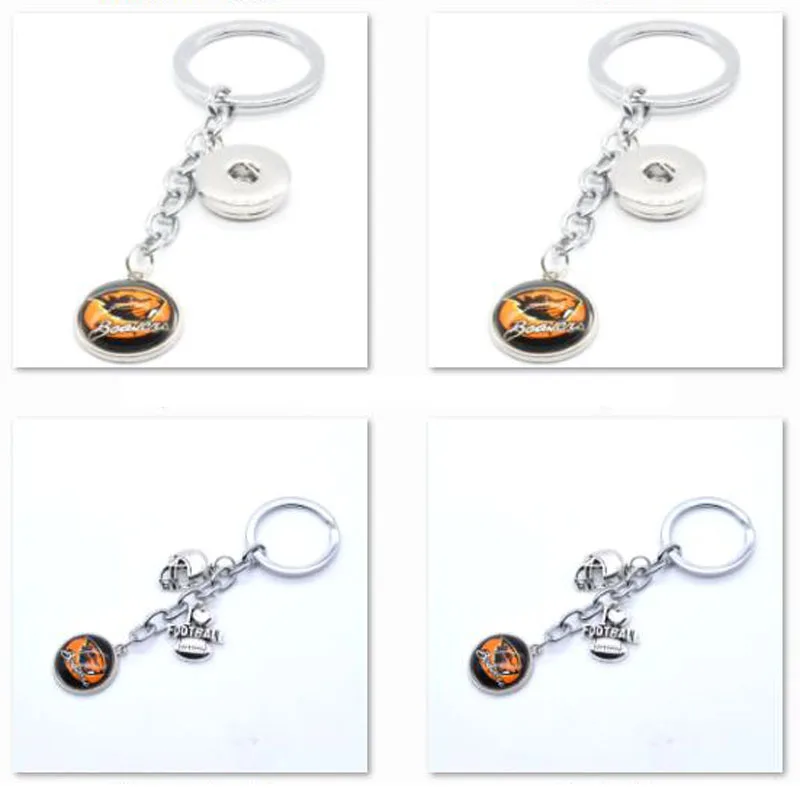 

2018 New Football Keychain Oregon State Beavers Charm Key Chain Car Keyring for Women Men Party Birthday Keyrings Gifts