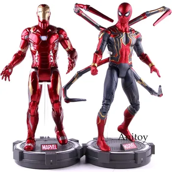 

Marvel Action Figure Captian America Civil War Avengers Infinity War Iron Man Spider Man Collectible Model Toy with LED Light