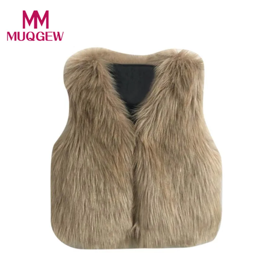 

Toddler Waistcoat Vest Winter Warm Faux Fur Vest High Quality Waistcoat Thick Winter Coat Outwear Toddler Kids Baby Elegant