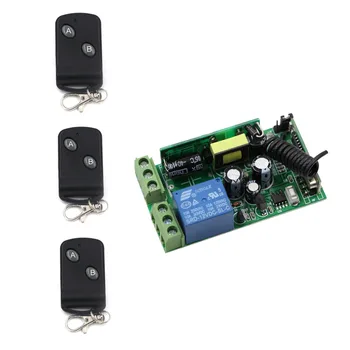 

Top Quality AC 85V 110V 220V250V 1CH 10A Wireless Switch System Receiver With Butterfly Two Key Remote Controller 315/433Mhz