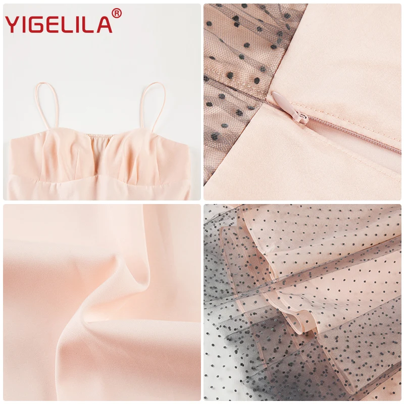 Женское длинное Сетчатое платье YIGELILA облегающее вечернее трапеция на тонких