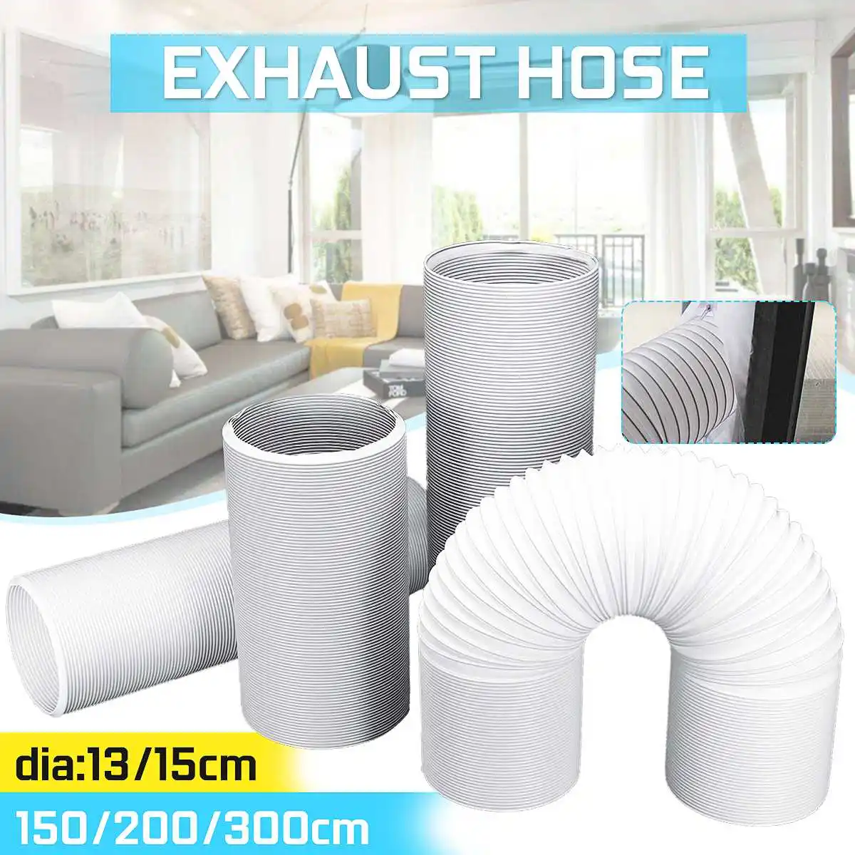 

Portable Air Conditioner Exhaust Hose 1.5M/2M/3M Free Extension Flexible DIY Home For Portable Air Conditioner New Arrival 2019