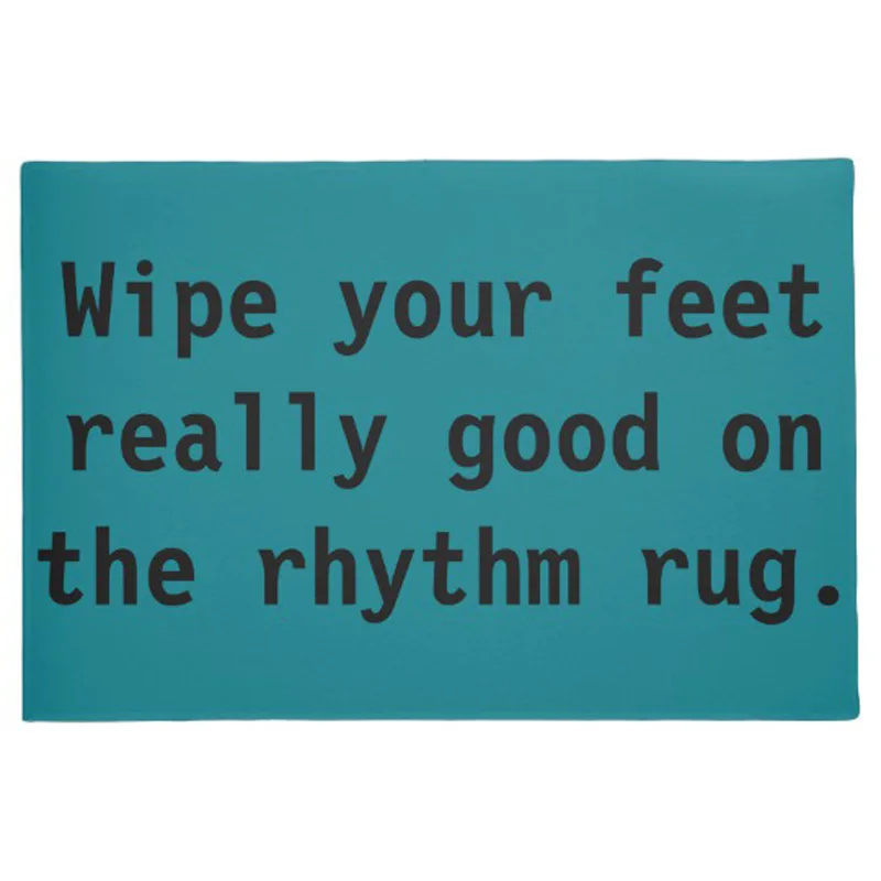 Wipe Your Feet Really Good on the Rhythm Rug Doormat  Home Decoration Entry Non-slip Door Mat Rubber Washable Floor