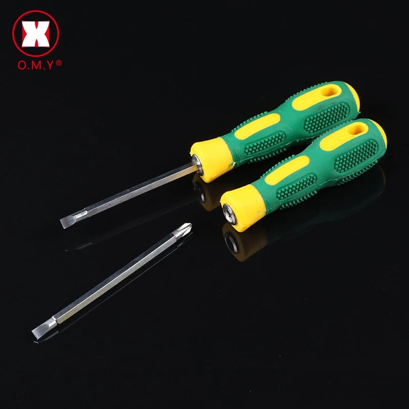 OMY 1pcs 4"Double headed Phillips Screwdriver CR V Steel Double Color