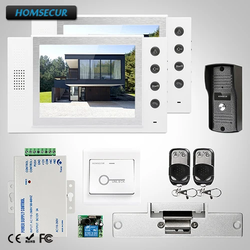 

HOMSECUR 8" Wired Video Door Phone Intercom System+Intra-monitor Audio Intercom TC031 + TM801-W