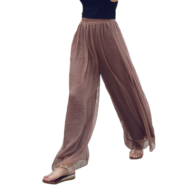 

2018 Summer Plus Size High Wide-Leg Pants Slim Fluid Fashion Female Trousers Fancy Feet Straight Casual Boot Cut