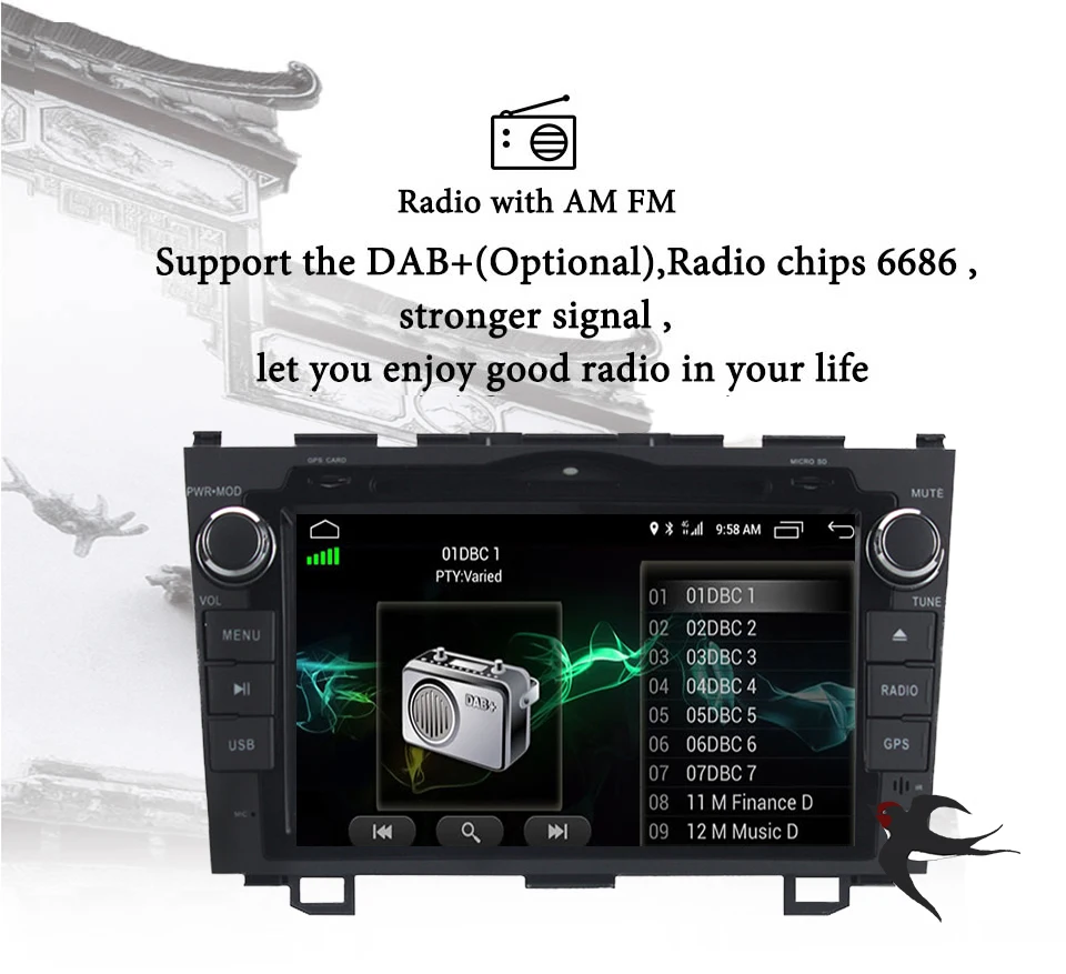 Cheap 8 inch Android 9.0 Car DVD Player Multimedia Head Unit Navigation and Entertainment System for Honda CRV 2007-2011 2