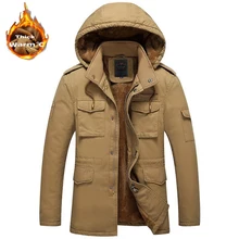 Зимняя мужская куртка, кашемировый Блузон Homme, мужской воротник-стойка деловой плащ, сохраняющий тепло, толстый хлопок, одежда, пальто, черный