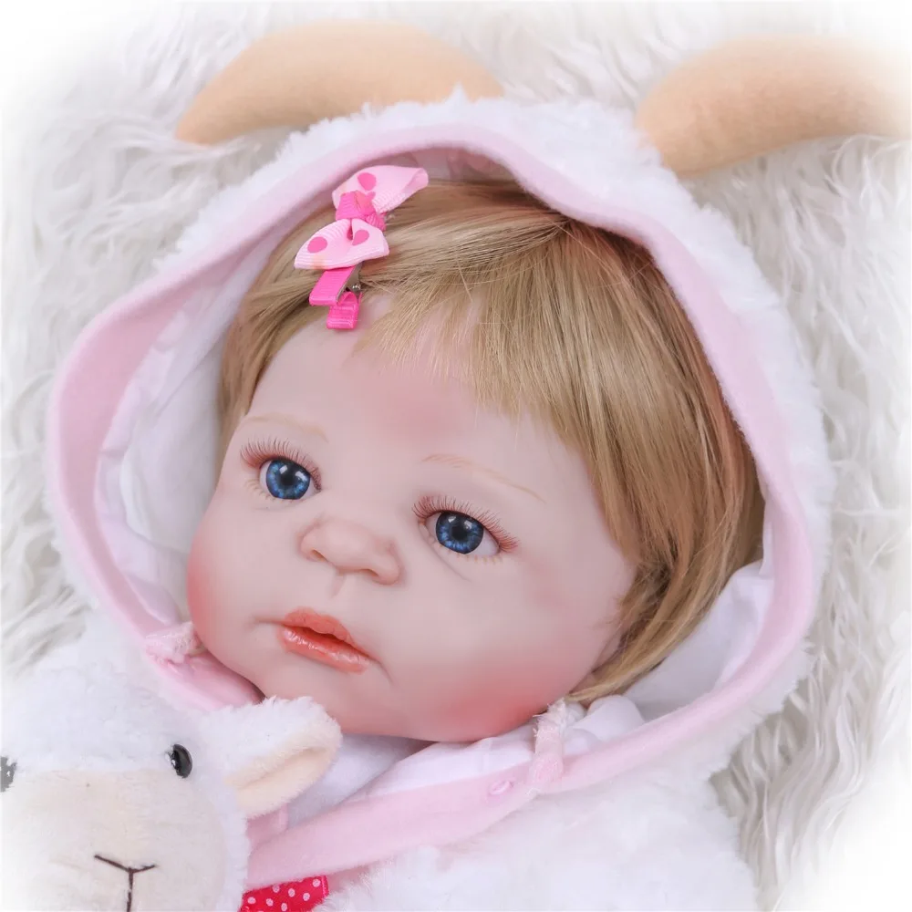 NPKCOLLECTION Реалистичного Reborn Baby куклы белая кожа младенцев кукла Полный винил силиконовые тела подарок для ребенка Playmates для детей на день