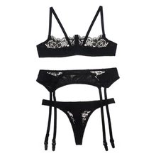 Леопардовые наборы бюстгальтер+ трусы подтяжки сексуальный кружевной брендовый Женский комплект нижнего белья с ремнем половина чашки тонкие чашки Бюстгальтеры+ трусики+ подвязки