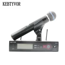 SLX24/BETA58 Único de Alta Qualidade Handheld Vocal Sistema de Microfone com 6 pin Handheld Microfone Sem Fio UHF