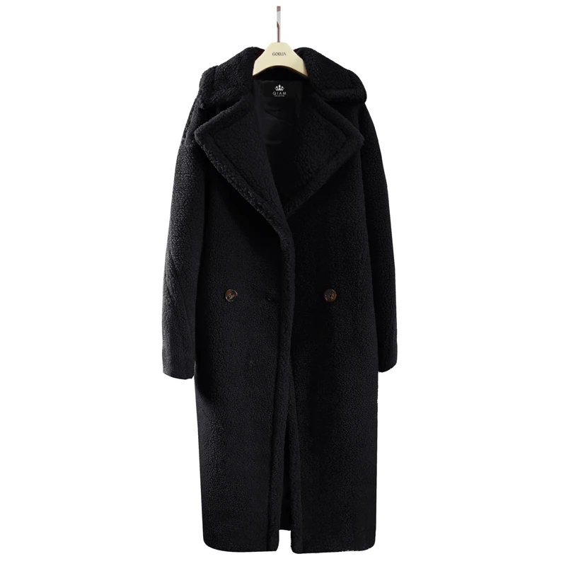 Зимнее женское толстое теплое плюшевое пальто, женские уличные большие плюшевые куртки и пальто, Дамское пальто из овечьей шерсти, пальто из искусственного меха
