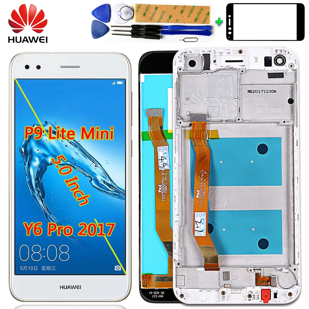 

Huawei P9 Lite mini 5.0 inch LCD Display Touch Screen Huawei Y6 Pro 2017 SLA-L02 SLA-L22 SLA-TL00 Digitizer Assembly Frame