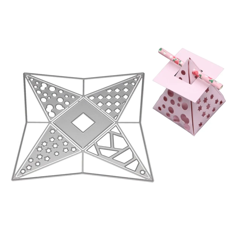 

Hollow Box Cutting Dies Stencil For DIY Scrapbooking Card Making Album Embossing Birthday Creative Stamps And Dies New 2019