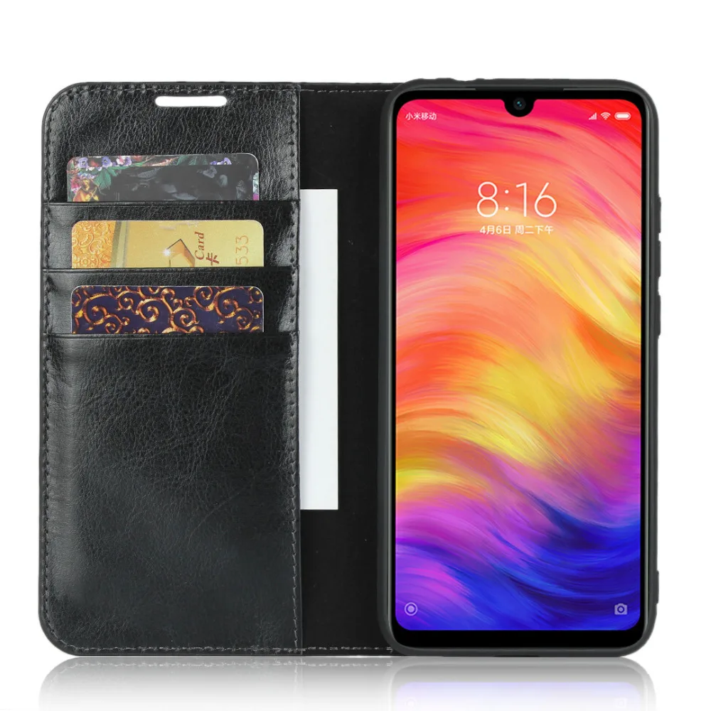 Чехол для телефона для Xiaomi Redmi Note 7, флип, натуральная кожа, силиконовый чехол на заднюю панель, чехол для Redmi Note7 6, кошелек, сумка, Coque Funda Etui
