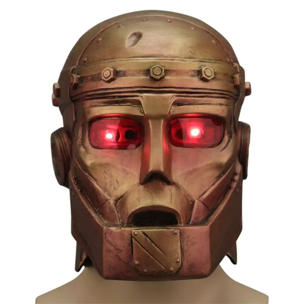 

Doom Patrol Cosplay Robotman Mask LED Helmet Soft PVC Headgear DC Comic Superhero Mask Cosplay Props for Halloween Carnival
