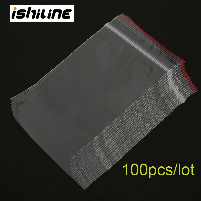 100 قطعة/الوحدة مجوهرات صغيرة البريدي قفل البلاستيك حقائب شفافة Reclosable شفافة الغذاء حقيبة التخزين شفافة المطبخ حزمة حقيبة