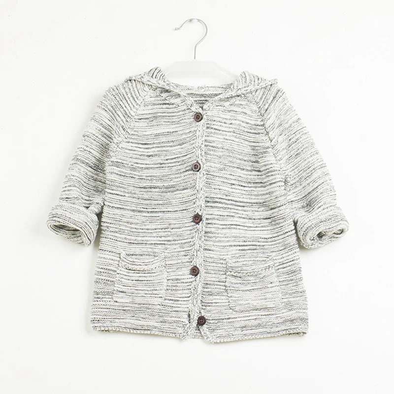 2016 New Brand White Cardigan Sweaters Kids Boys Top Long Sleeve