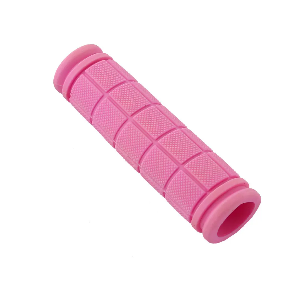 Skid-Proof Rubber Handlebar Grip Cover for MTB Fixie Bike Bicycle Pink Soft Rubber Handlebar handlebar cover handle bar end