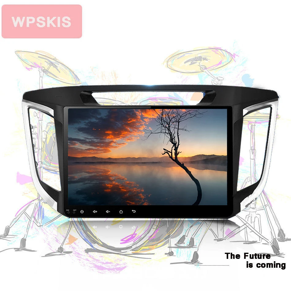 10 1 дюймовый android 0 автомобильный dvd gps плеер для HYUNDAI IX25 CRETA навигатор raido Видео
