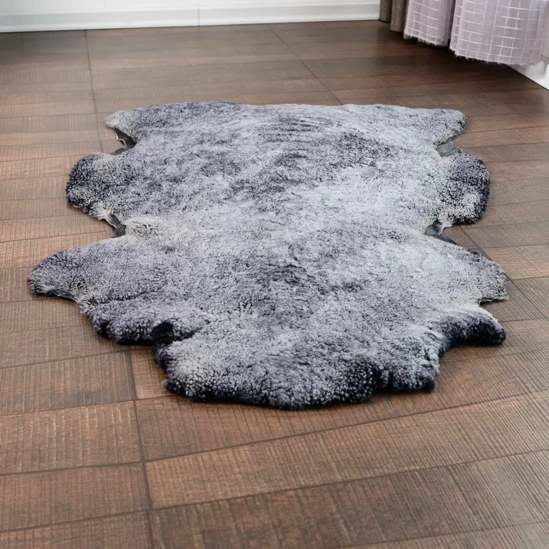 Natural Uncut curly sheepskin rug 70*100cm sheep skin carpet for home