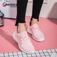 WWKK/ г.; Летняя женская обувь для отдыха; дышащая обувь для прогулок и путешествий; женская спортивная обувь на плоской подошве со шнуровкой; женские кроссовки