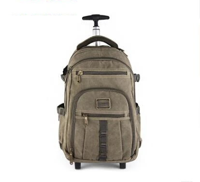Men Cabin Rolling Luggage Bag With Wheels Canvas Trolley Bags Rolling Luggage Bag With Wheels Canvas