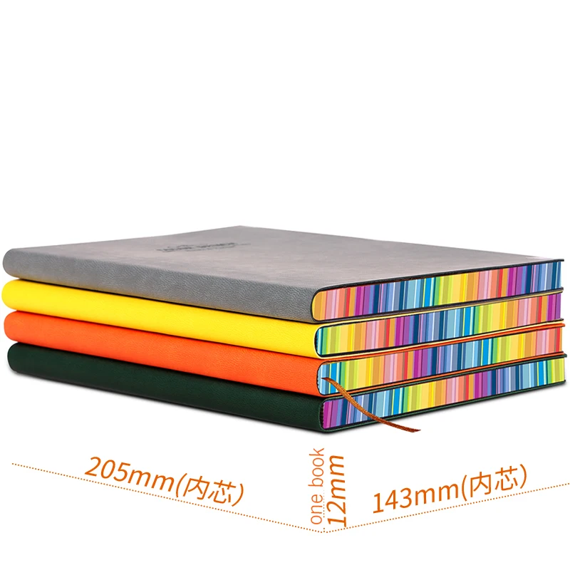 Deli A5 notebook beautiful stationery fashion multicolour thickening diary leather female colorful Faux Leather notebook