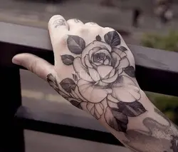 Водонепроницаемые временные фальшивые татуировки стикер сексуальный цветок задняя часть руки тату Мода крутые флэш-тату Тату татуаж для