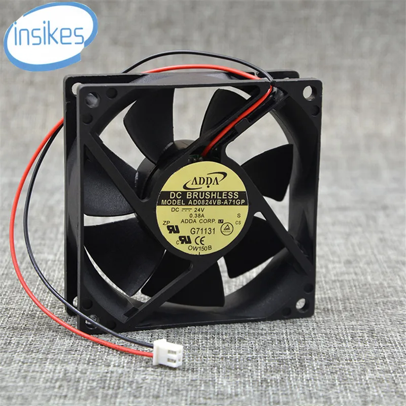 AD0824VB A71GP вентилятор воздушного охлаждения DC 24V 0.38A 9 12 W 8025 80*80*25mm 8CM 2 провода|wire 2|wire