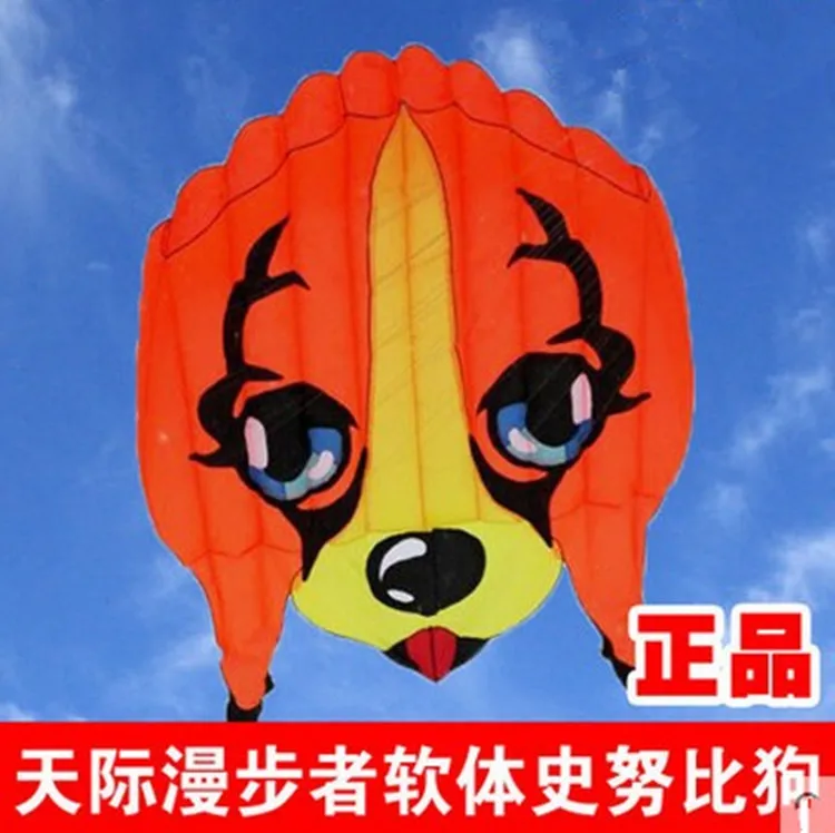 new 3D fun factory rainbow software flying kite kids soft single line kites Weifang cartoon puppy toys windsock children | Игрушки и