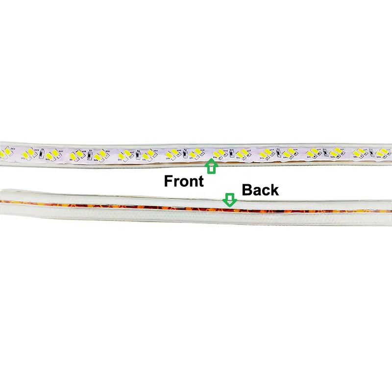 buy 3 in 1 5730 LED Strip Lights AC 220V 120LED M Ruban Lamp 1M 2M 3M 4M 5M with EU Power Plug CE ROSH FCC