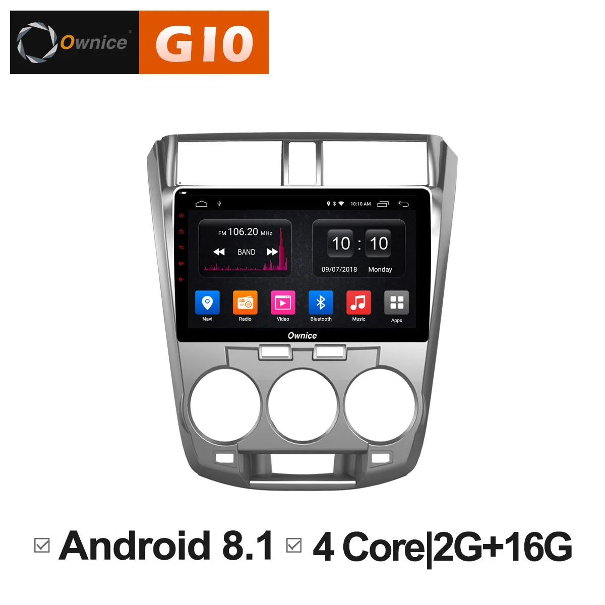 Flash Deal Ownice C500+ G10 Android 8.1 Octa Core Car radio player GPS DVD for HONDA CITY 2009 2010 2011 2012 2013 2014 with 2GB RAM 4G LTE 1