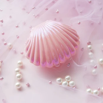 

Shell Shape Box For Jewelry Display Romantic Lovely Wedding Engagement Ring Earrings Necklace Bracelet Gift Box Holder