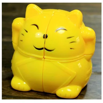 

Strange Cube Magic Cube 2x2 Cute Lucky Cat Speed Cube Brain Teaser Toys for Children